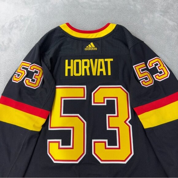 Adidas Vancouver Canucks Hockey Jersey Black Men's Size 46 - Picture 9 of 15